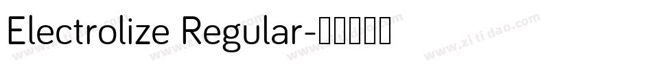 Electrolize Regular字体转换